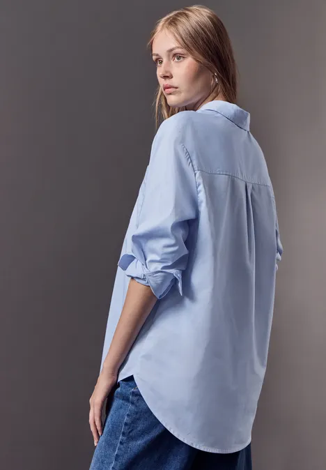 Lange Bluse original blue