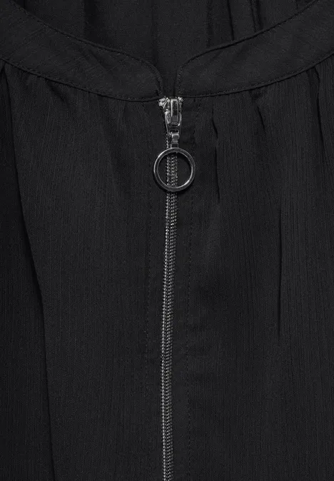 Chiffon-Bluse Black