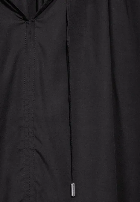Bluse mit Raffungen Black
