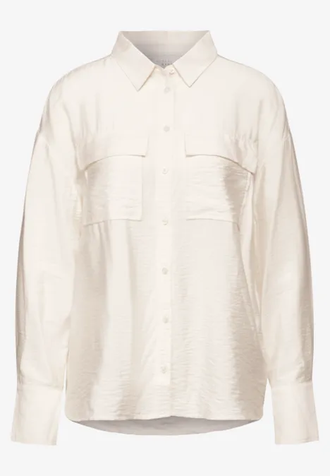 Bluse im Relaxed Fit lucid white