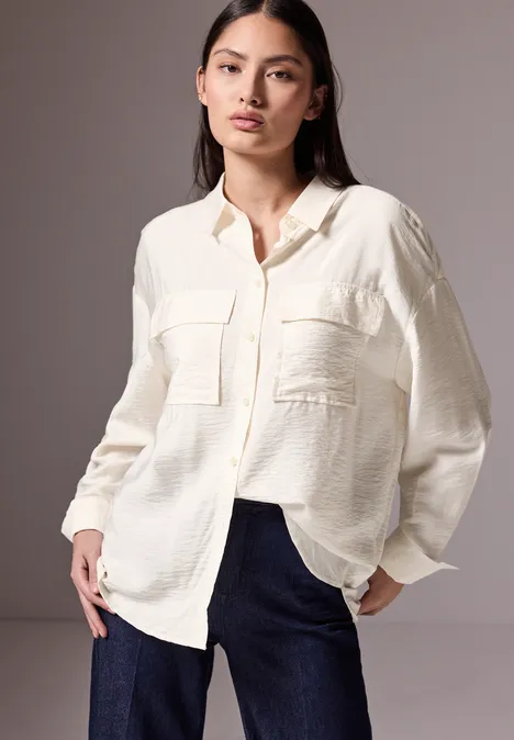 Bluse im Relaxed Fit lucid white