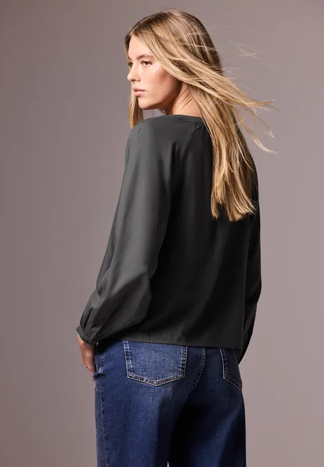 Raglan-Bluse lead grey