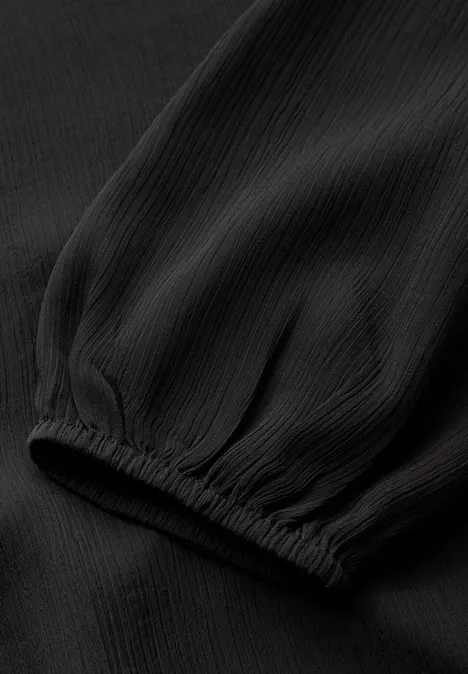 Chiffon-Bluse Black