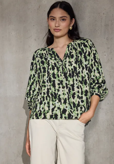 Loose Fit Raglan-Bluse vivid green