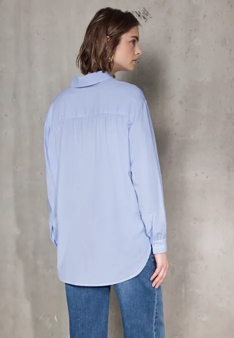 Gestreifte Longblouse columbia blue