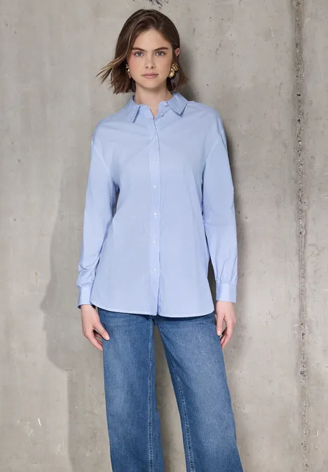 Gestreifte Longblouse columbia blue