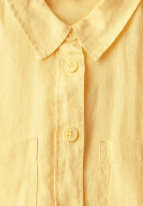 Leinen-Hemdbluse blend yellow