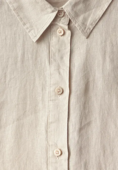 Leinen-Hemdbluse moonstone sand