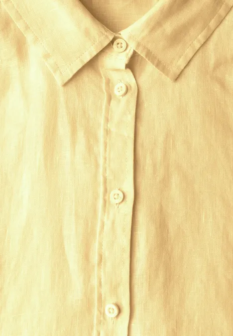 Leinen-Hemdbluse blend yellow