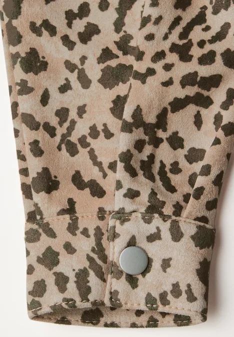 Leo Velours-Overshirt creamy brown