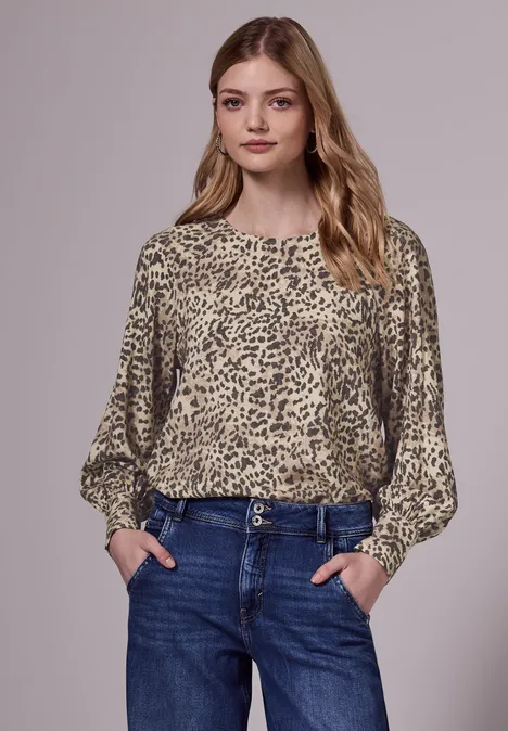 Leo Raglan Bluse creamy brown