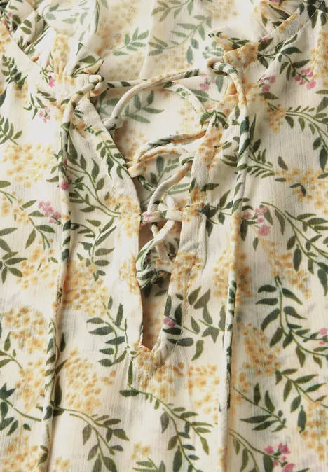 Gemusterte Chiffon-Tunika blend yellow
