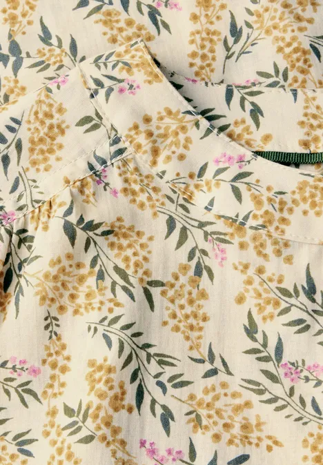 Gemusterte Baumwollbluse blend yellow
