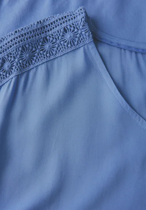 Blusenshirt mit Spitze sunset blue