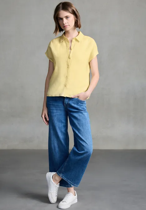 Leinenmix Hemdbluse blend yellow