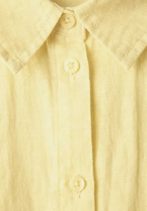 Leinenmix Hemdbluse blend yellow