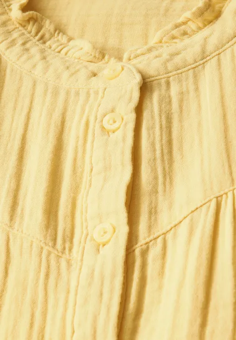 Musselin-Bluse mit Rüschen blend yellow