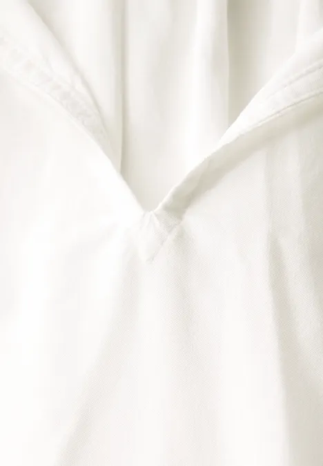 Viskosebluse mit Raffung off white