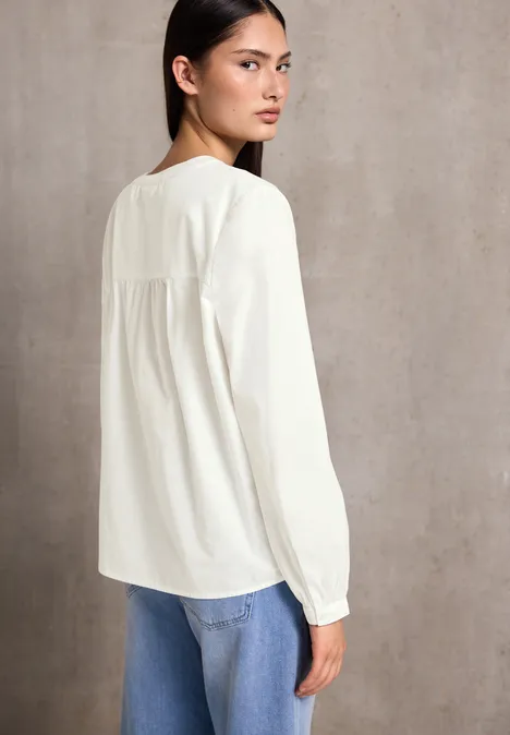 Tunika mit Stickerei off white
