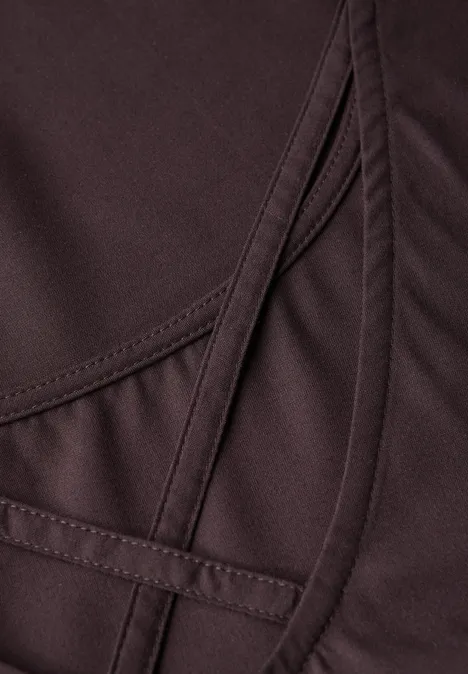 Blusentop mit Bänderdetails fudge red