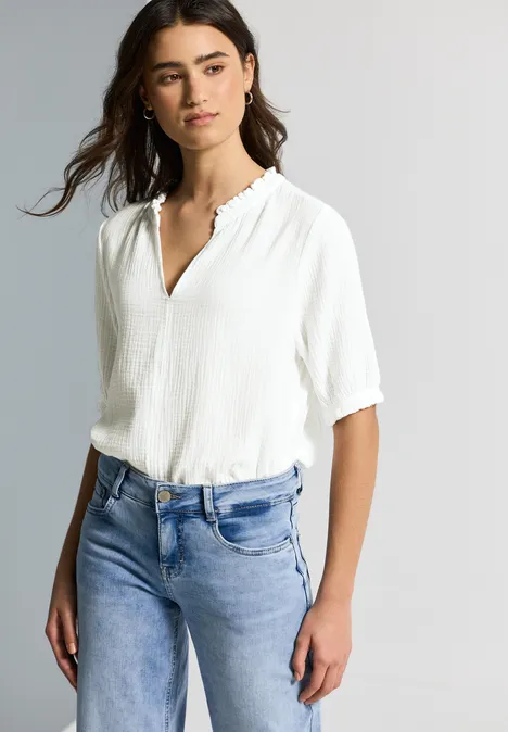 Musselin Tunika off white