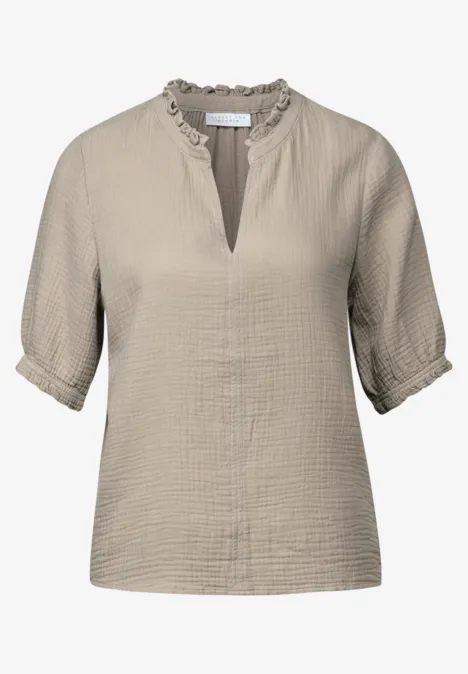 Tunique en mousseline sandshell beige