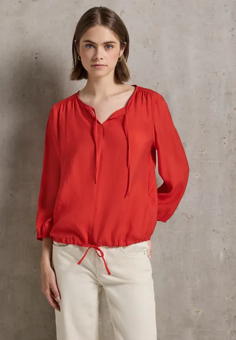 Tunika in Unifarbe mandarin red