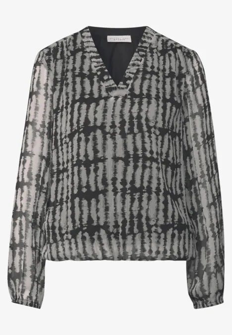 V-Neck Chiffon Tunika Black