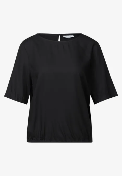Chemisier avec ourlet élastique Black