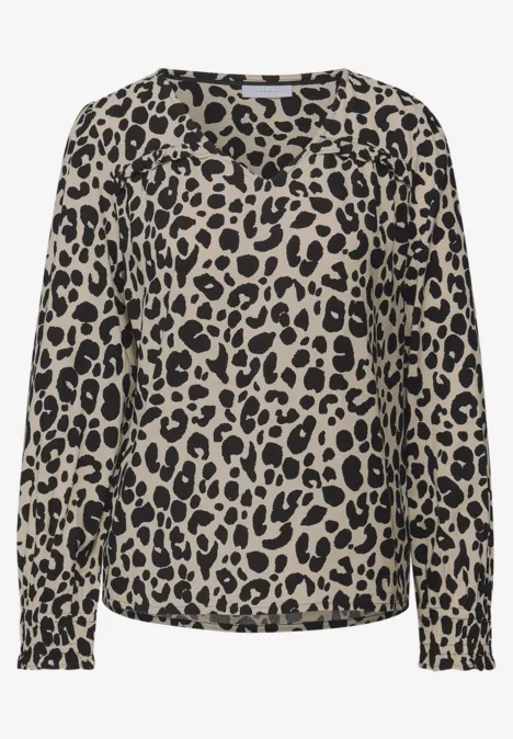 Blouse à col en V avec volants null