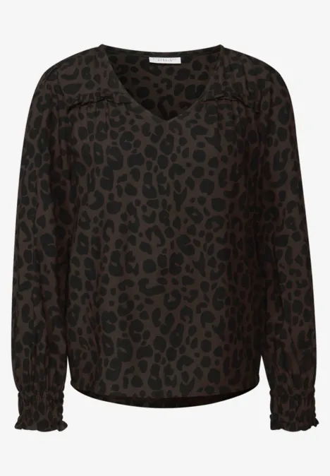 Blouse à col en V avec volants null