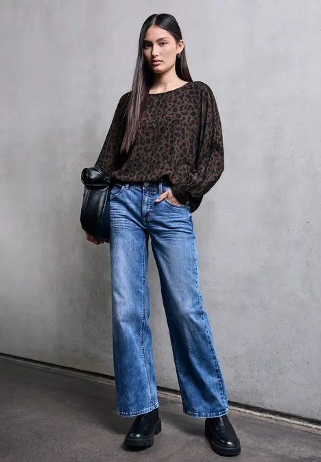 Leo raglan blouse met tape null
