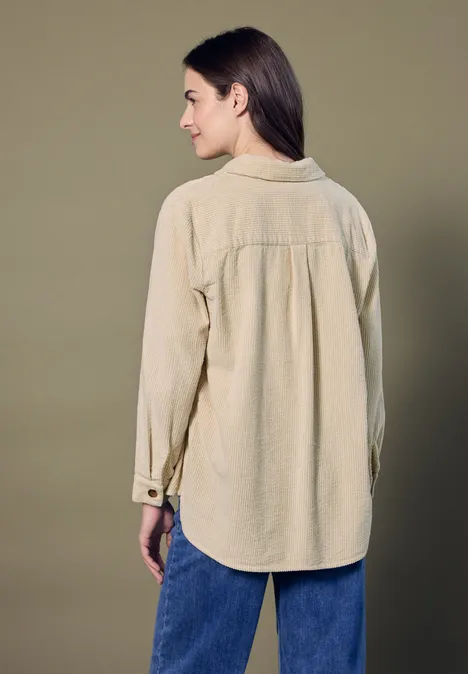 Cord-Hemdbluse Soft Fawn Beige