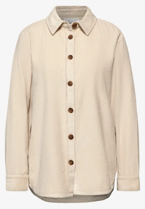 Cord-Hemdbluse Soft Fawn Beige