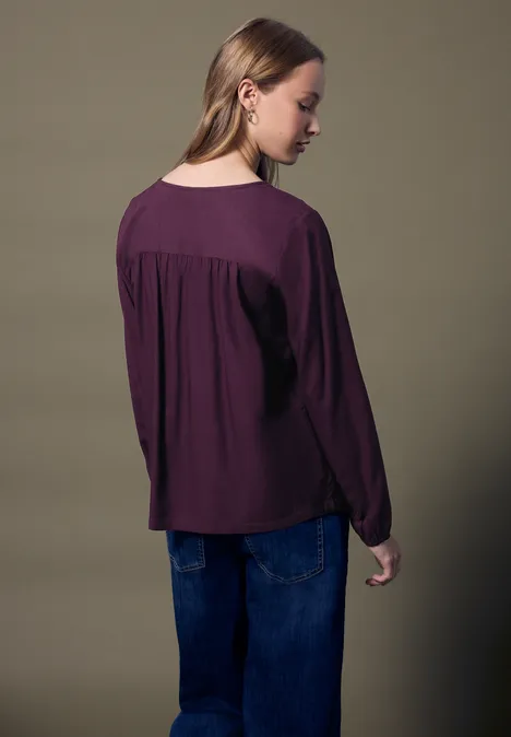 V-hals blouse met knopen null