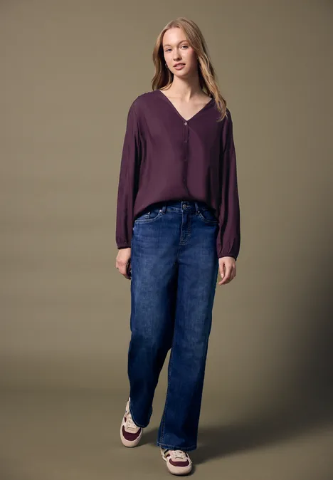 V-hals blouse met knopen null