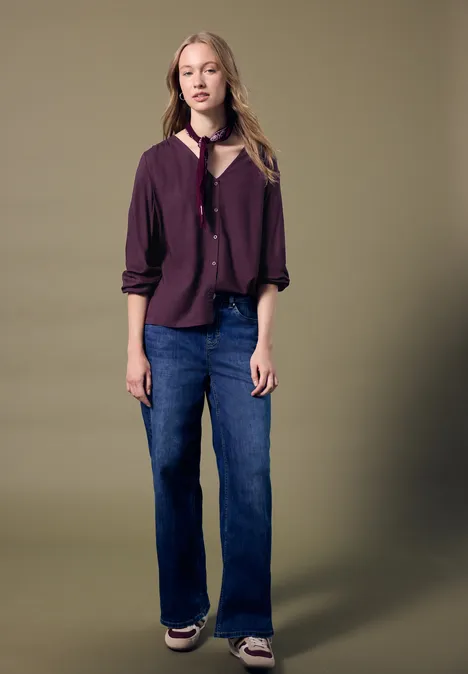 V-hals blouse met knopen null