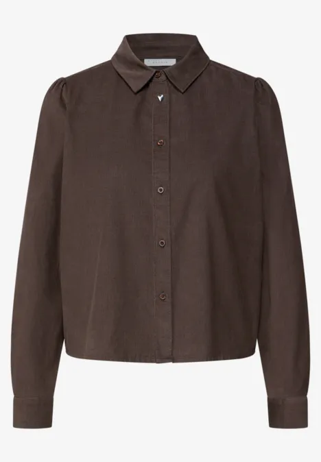 Sztruksowa bluzka koszulowa null