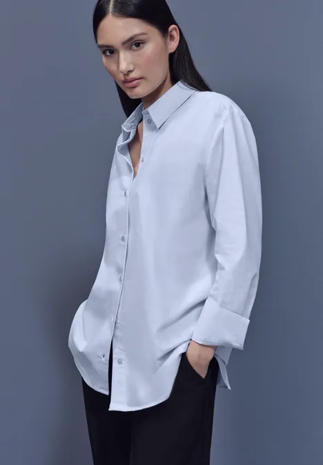 Chambray Hemdbluse original blue