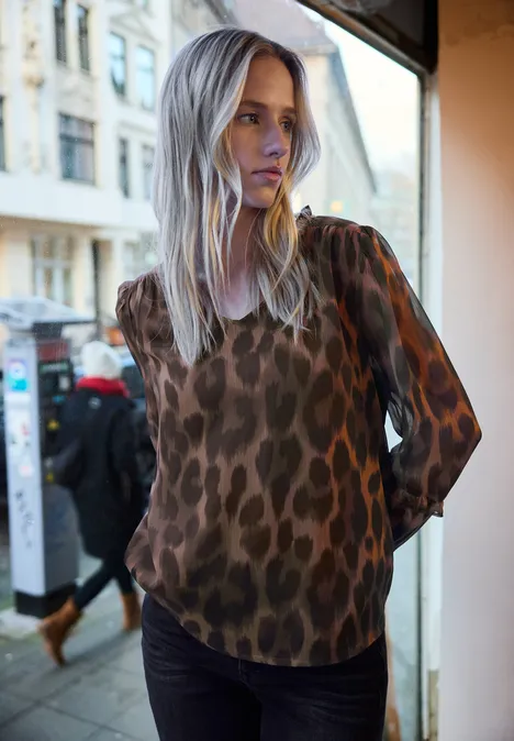 Leeuw chiffon tuniek Black