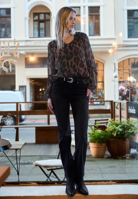 Leeuw chiffon tuniek Black