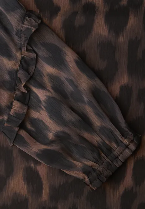 Leeuw chiffon tuniek Black