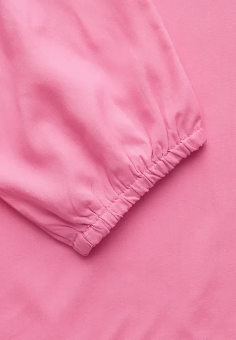 Tunika mit Volants glowy pink