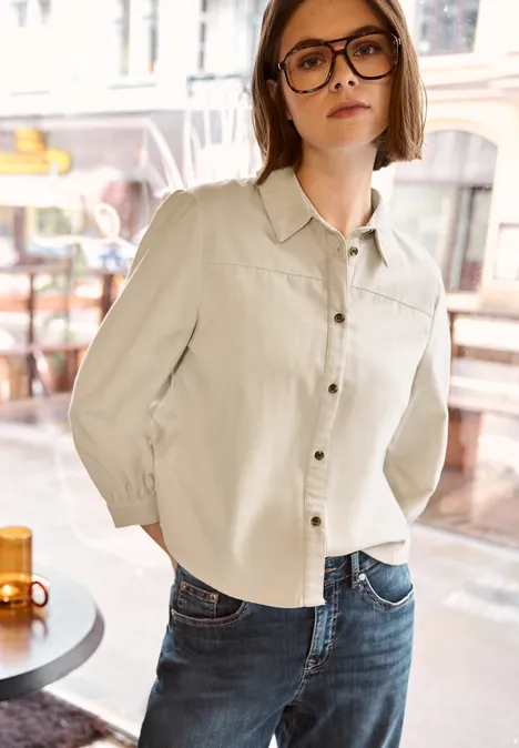 Hemdbluse stone sand