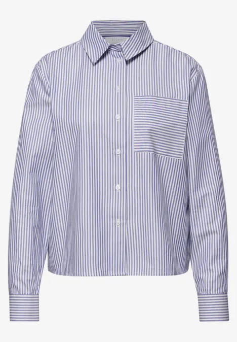 Gestreifte Hemdbluse original blue