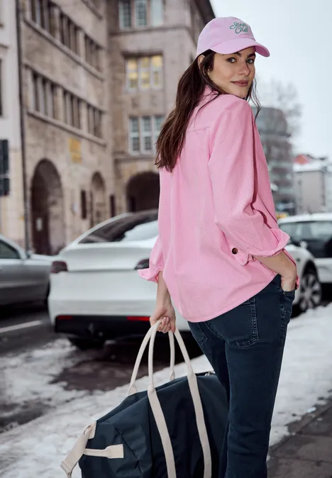 Bluse mit Patchdetail tulip pink Bluse mit Patchdetail tulip pink