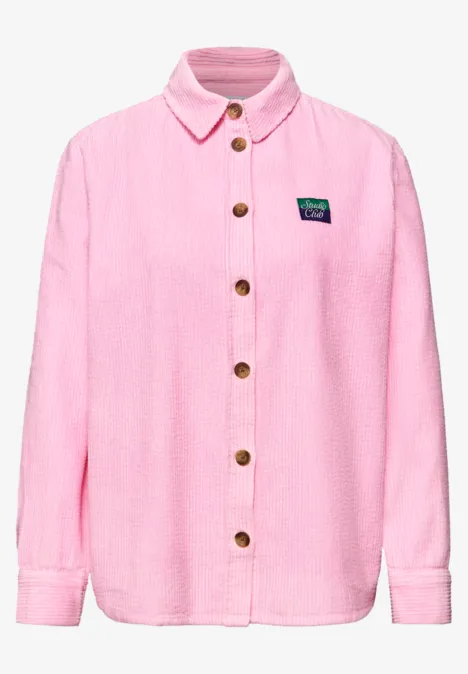 Bluse mit Patchdetail tulip pink Bluse mit Patchdetail tulip pink