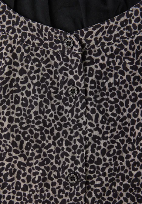 Blouse met volants buffed beige