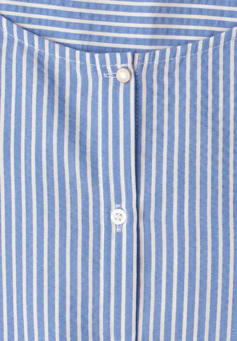 Chemisier à manches 3/4 en qualité seersucker original blue Chemisier à manches 3/4 en qualité seersucker original blue