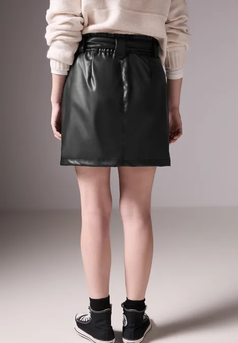 Rock im Leder-Look Black
